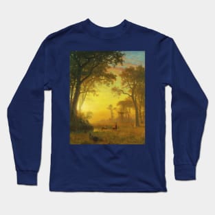 Albert Bierstadt Light in the Forest Long Sleeve T-Shirt